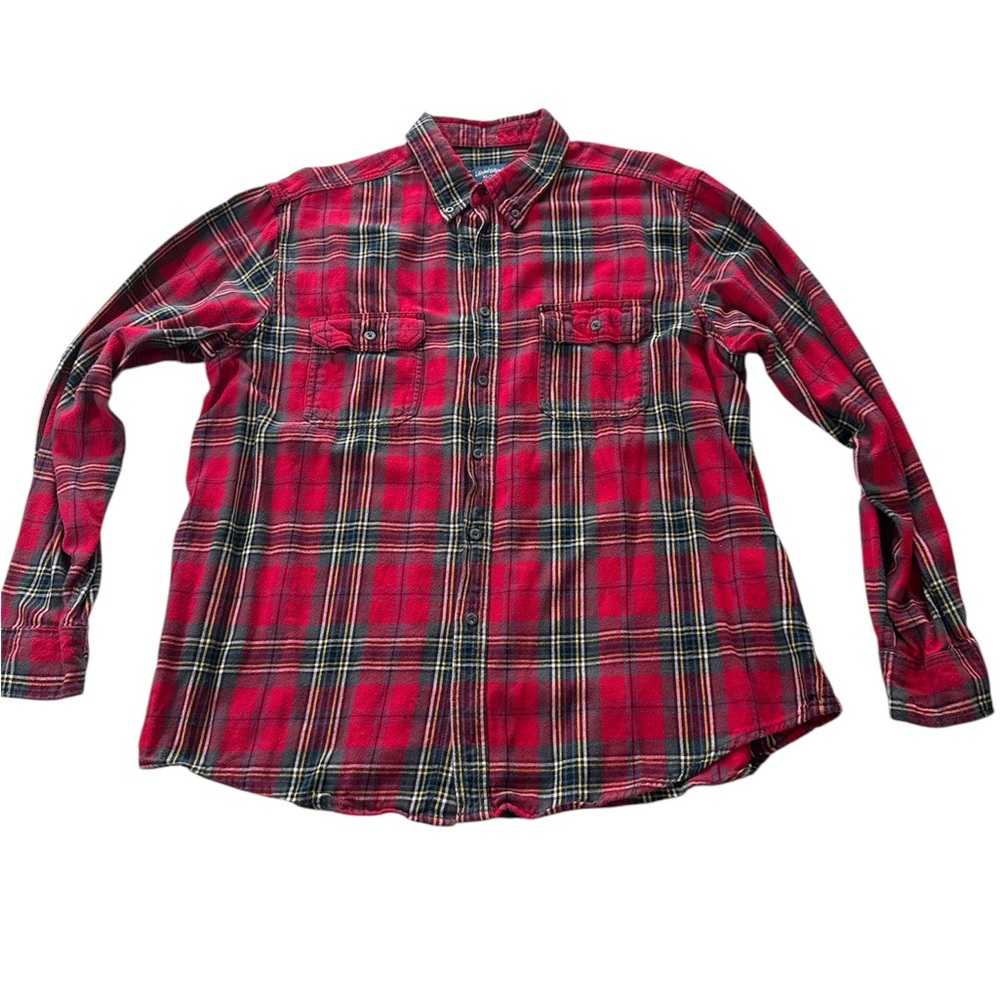 Faded Glory Red and Black Plaid Men's Shirt